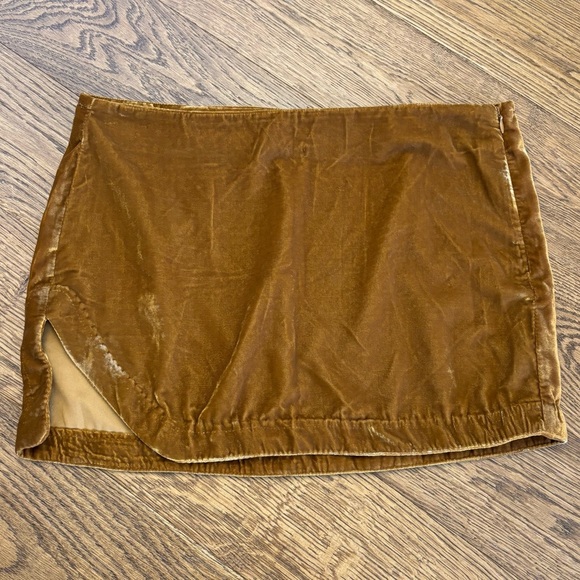 Free People copper velvet mini skirt - Picture 7 of 7